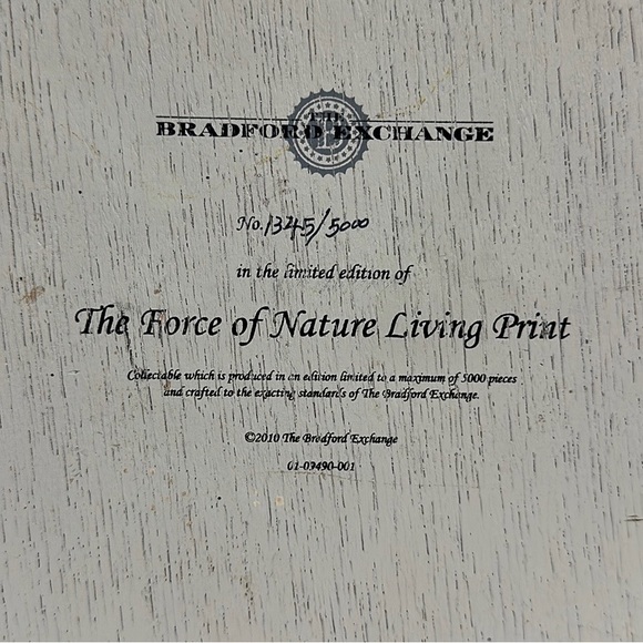 Rare Bradford Exchange "The Force of Nature Living Print" 3D Wolves Wall Art - Picture 13 of 14